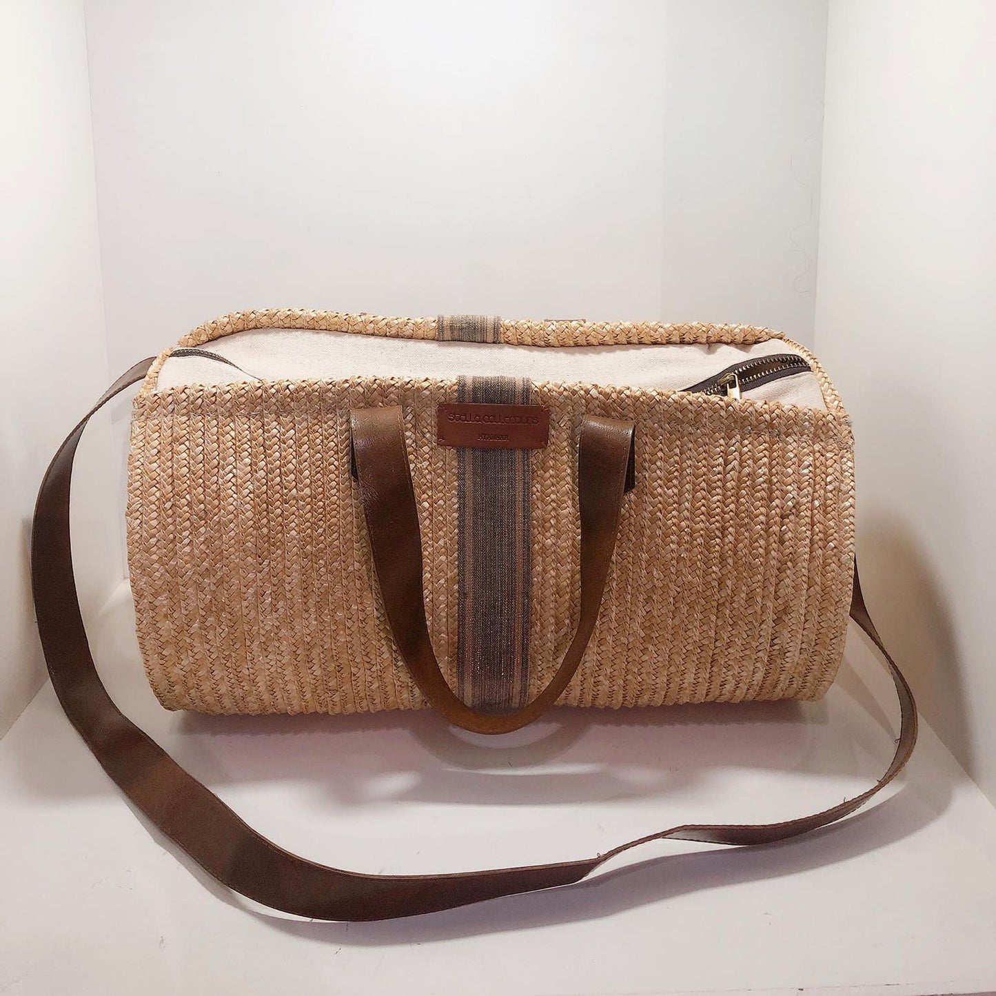 Stella Natural Straw Weekend Bag